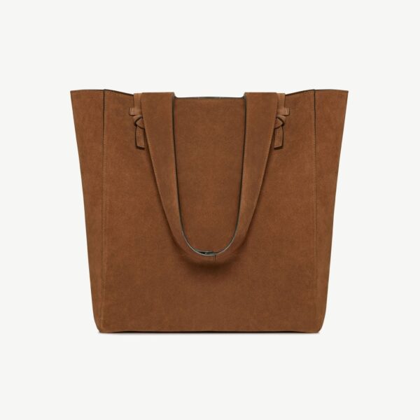 Strathberry Melody Tote in Tan Suede, view 4
