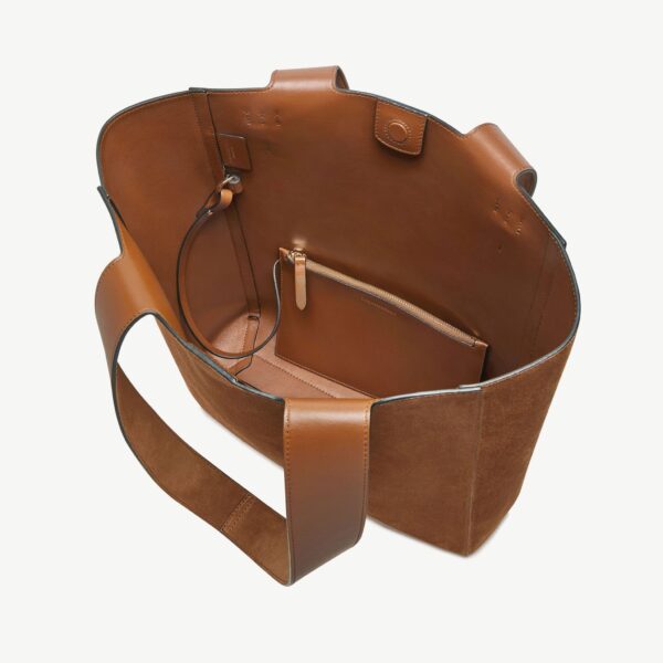 Strathberry Melody Tote in Tan Suede, view 5
