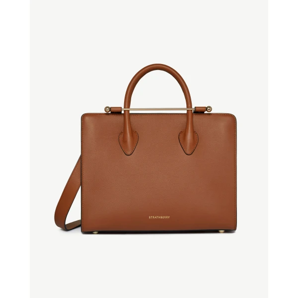 Strathberry Midi Tote in Chestnut, view 2