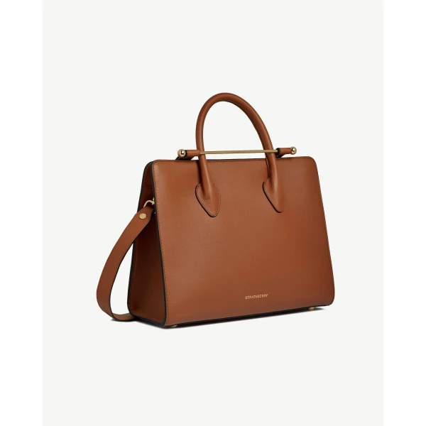 Strathberry Midi Tote in Chestnut, view 3