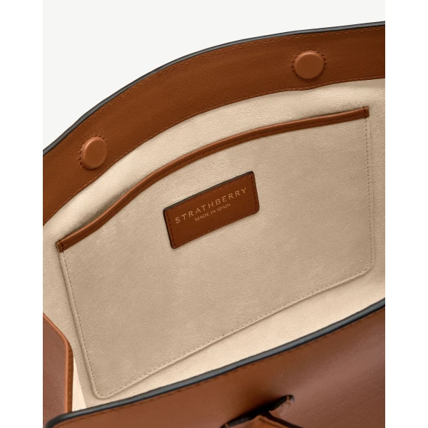 Strathberry Midi Tote in Chestnut, view 8