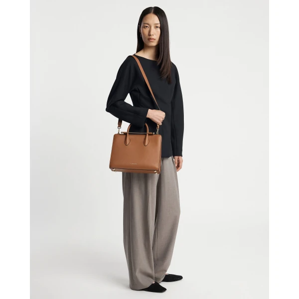 Strathberry Midi Tote in Chestnut, view 9
