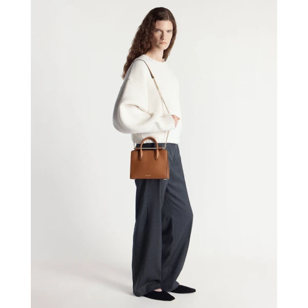 Strathberry Mini Tote in Chestnut, view 7