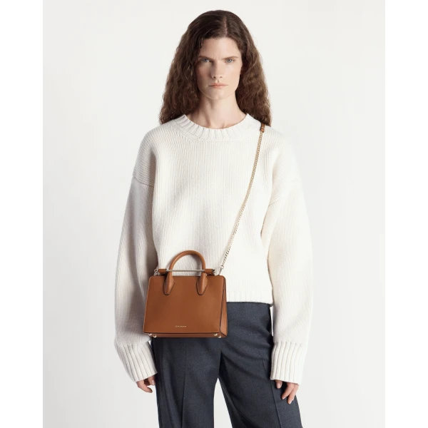 Strathberry Mini Tote in Chestnut, view 8