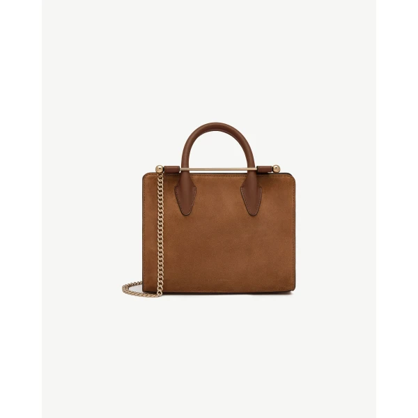 Strathberry Mini Tote in Tan Suede, view 2