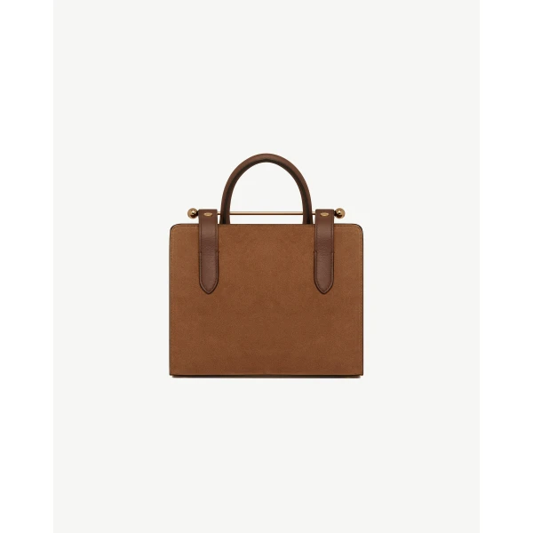 Strathberry Mini Tote in Tan Suede, view 4