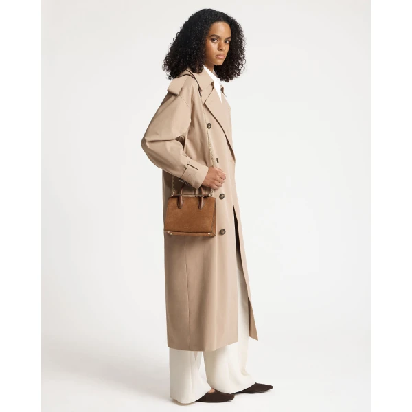 Strathberry Mini Tote in Tan Suede, view 7