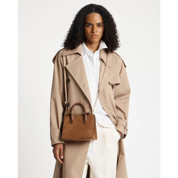 Strathberry Mini Tote in Tan Suede, view 8