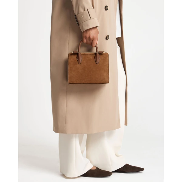 Strathberry Mini Tote in Tan Suede, view 9