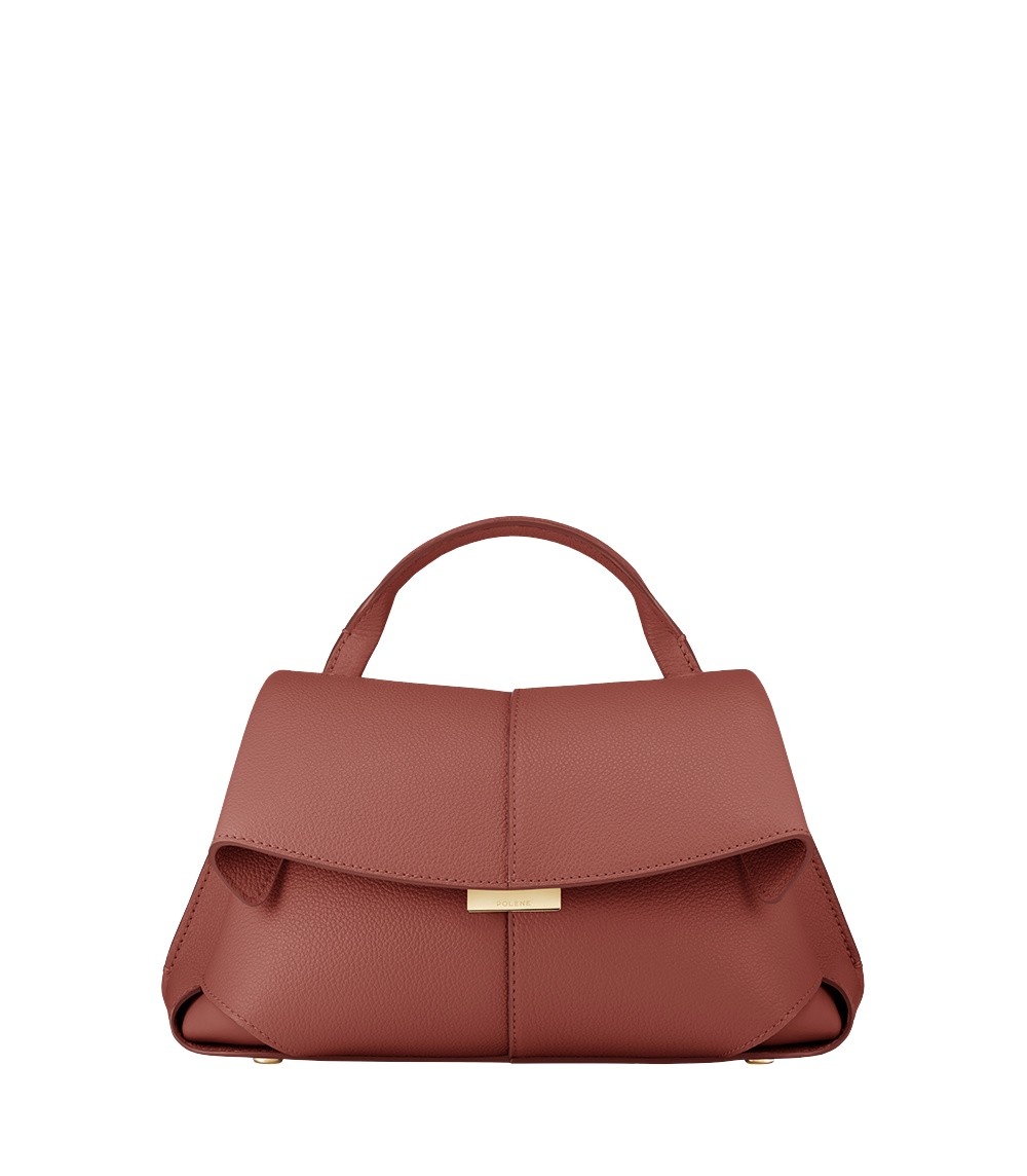 Polène Mokki Mini in Terracotta Mokki Mini in Terracotta - Mini Bags - Parisian Luxury Leather Bag at Luxury Shoes 