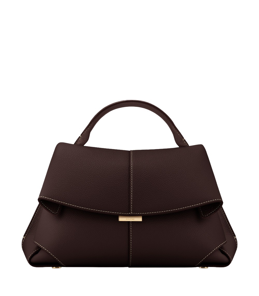 Polène Mokki in Ebony Mokki in Ebony - Shoulder & Crossbody Bags - Parisian Luxury Leather Bag at Luxury Shoes 