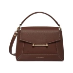 Strathberry Mosaic Bag in Chocolate with Vanilla Stitch