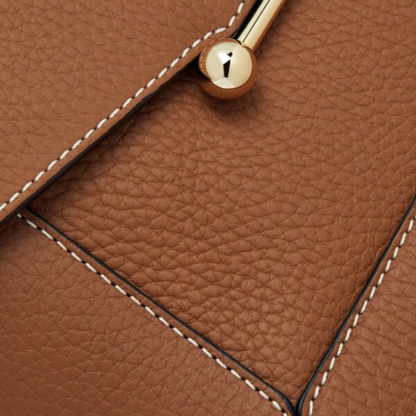 Strathberry Mosaic Bag in Tan with Vanilla Stitch, view 6