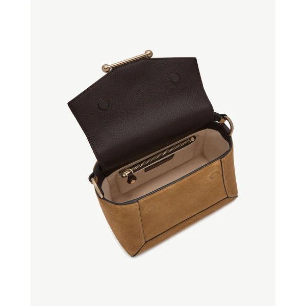 Strathberry Mosaic Bag in Toffee and Espresso, view 5