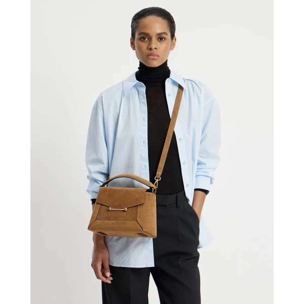 Strathberry Mosaic Bag in Toffee and Espresso, view 8