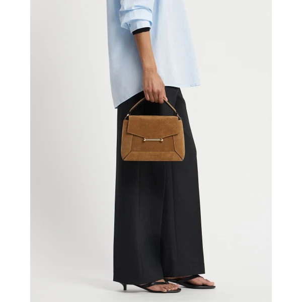 Strathberry Mosaic Bag in Toffee and Espresso, view 9