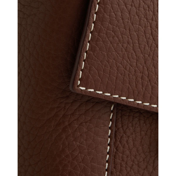 Strathberry Mosaic Nano in Chocolate with Vanilla Stitch, view 7