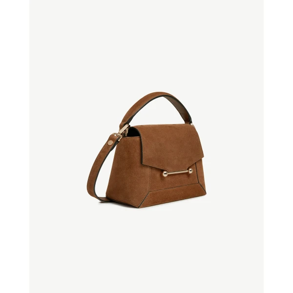 Strathberry Mosaic Nano in Tan Suede, view 3