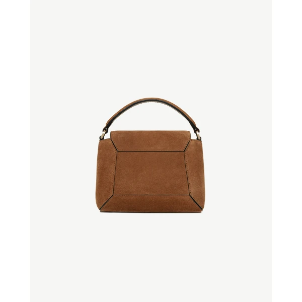 Strathberry Mosaic Nano in Tan Suede, view 4