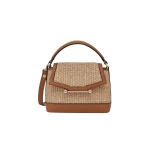 Strathberry Mosaic Nano in Tan and Natural Raffia