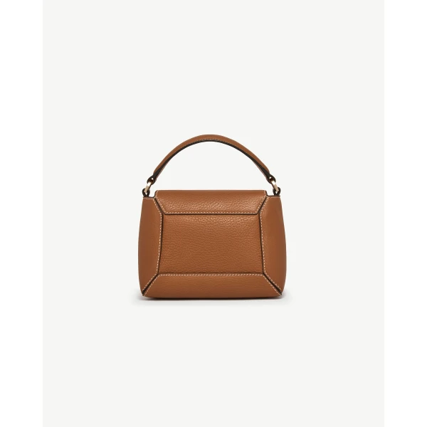 Strathberry Mosaic Nano in Tan with Vanilla Stitch, view 4