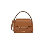 Strathberry Mosaic Nano in Tan with Vanilla Stitch