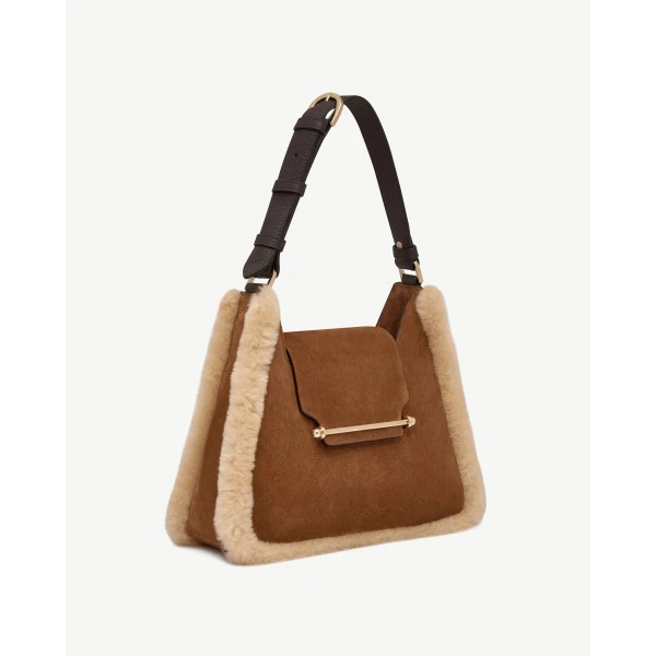 Strathberry Multrees Hobo in Tan, Sand and Espresso, view 3