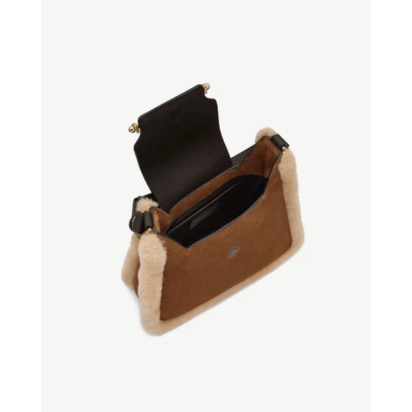 Strathberry Multrees Hobo in Tan, Sand and Espresso, view 6