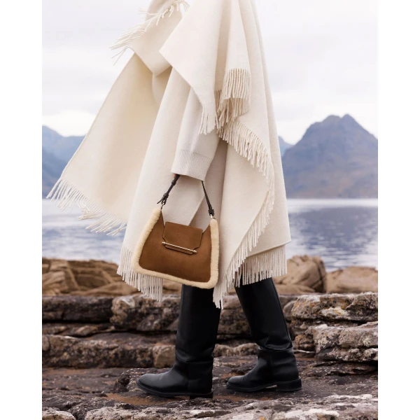 Strathberry Multrees Hobo in Tan, Sand and Espresso, view 10