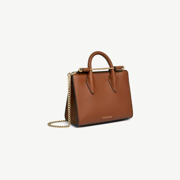 Strathberry Nano Tote in Chestnut, view 3