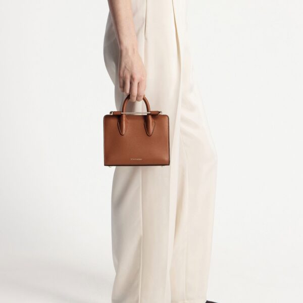 Strathberry Nano Tote in Chestnut, view 9