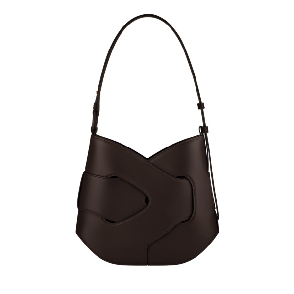 Polène Nodde Hobo in Ebony Nodde Hobo in Ebony - Shoulder & Crossbody Bags - Parisian Luxury Leather Bag at Luxury Shoes 