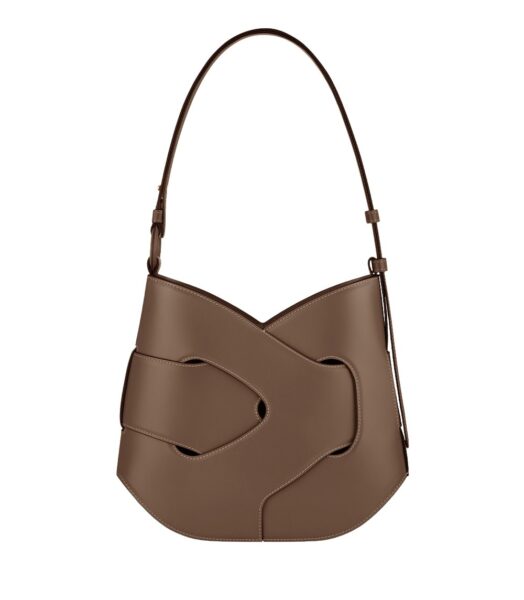 Polène Nodde Hobo in Root Nodde Hobo in Root - Shoulder & Crossbody Bags - Parisian Luxury Leather Bag at Luxury Shoes 