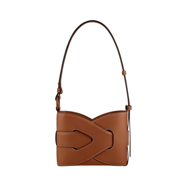 Polène Nodde in Cognac Nodde in Cognac - Shoulder & Crossbody Bags - Parisian Luxury Leather Bag at Luxury Shoes 