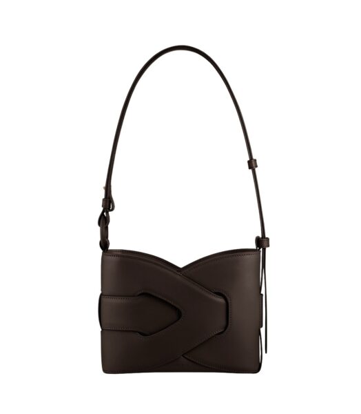 Polène Nodde in Ebony Nodde in Ebony - Shoulder & Crossbody Bags - Parisian Luxury Leather Bag at Luxury Shoes 