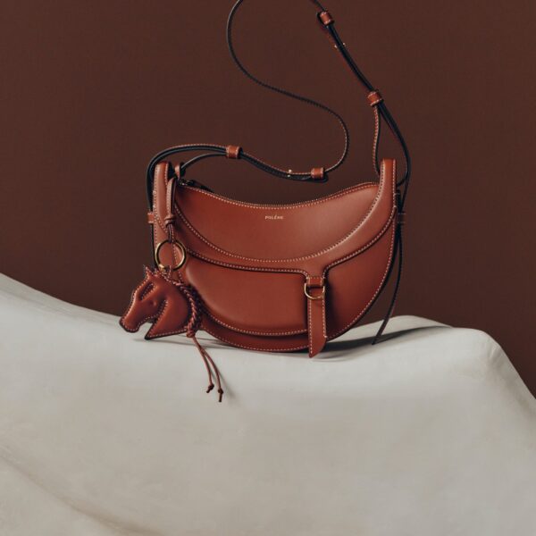 Polene Numéro Dix Galop in Cognac Bag, view 3