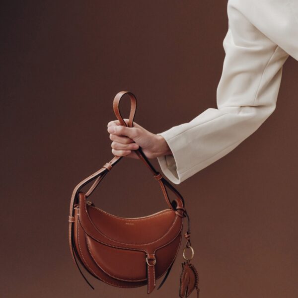 Polene Numéro Dix Galop in Cognac Bag, view 5
