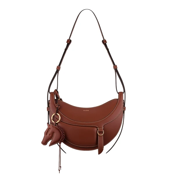Polene Numéro Dix Galop in Cognac Bag