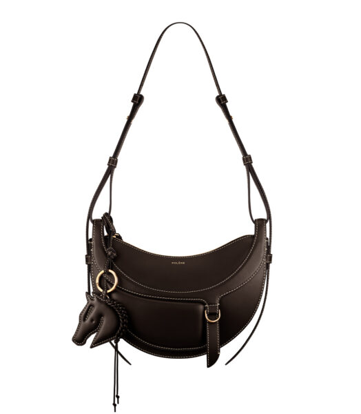 Polène Numéro Dix Galop in Ebony Numéro Dix Galop in Ebony - Shoulder & Crossbody Bags - Parisian Luxury Leather Bag at Luxury Shoes 