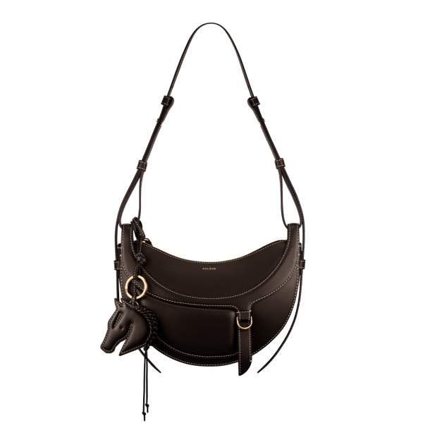 Polène Numéro Dix Galop in Ebony Numéro Dix Galop in Ebony - Shoulder & Crossbody Bags - Parisian Luxury Leather Bag at Luxury Shoes 