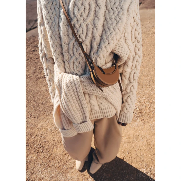 Polene Numéro Dix Micro in Camel Bag, view 2