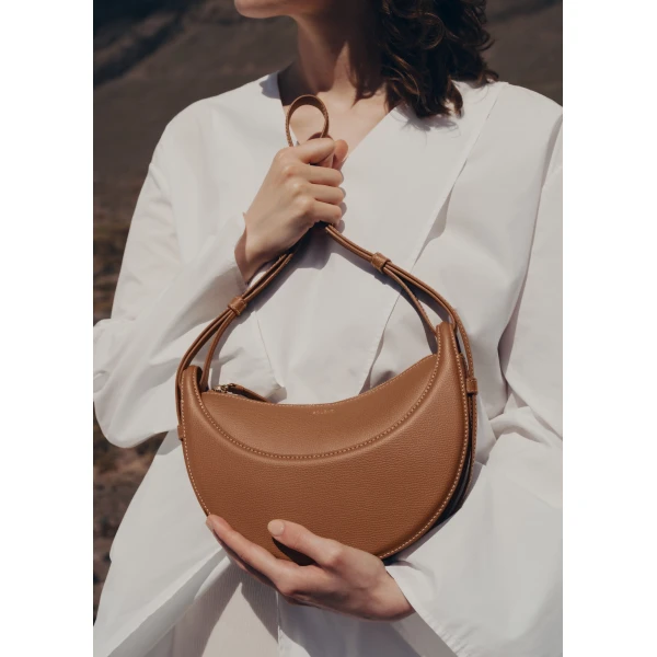 Polene Numéro Dix in Camel Bag, view 3