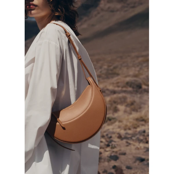 Polene Numéro Dix in Camel Bag, view 4