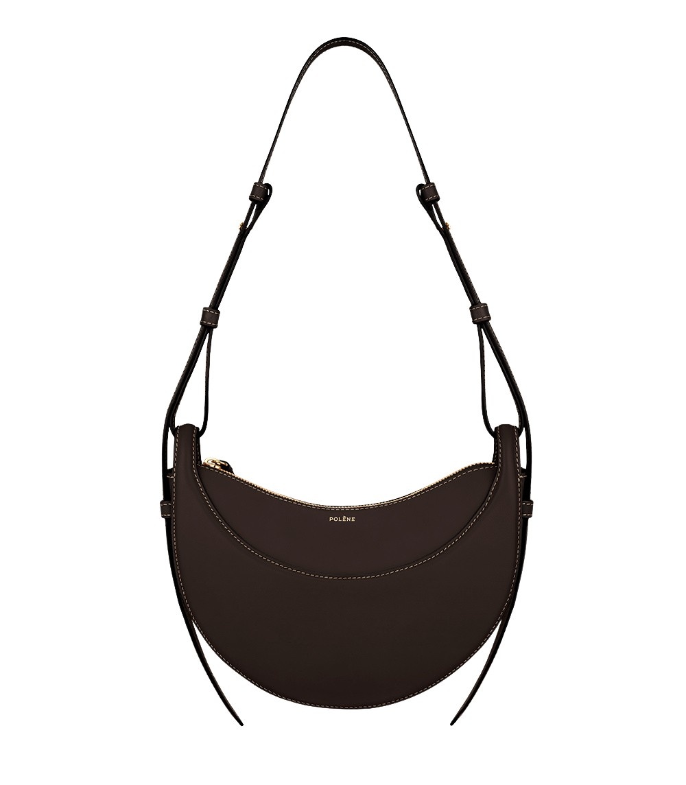 Polène Numéro Dix in Ebony Numéro Dix in Ebony - Shoulder & Crossbody Bags - Parisian Luxury Leather Bag at Luxury Shoes 