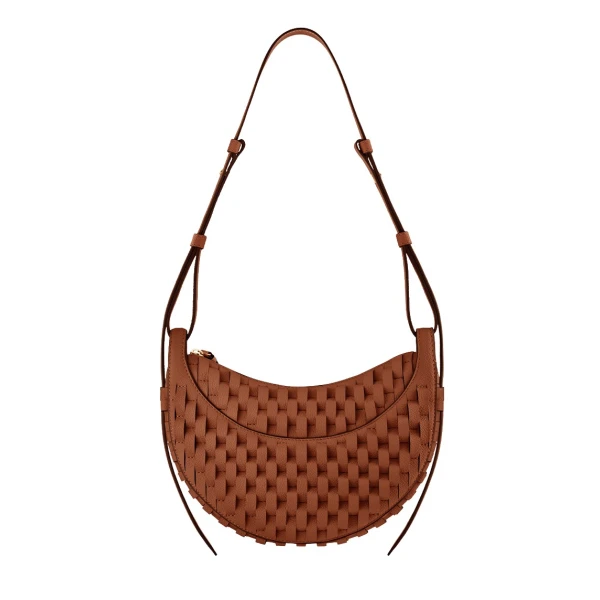 Polene Numéro Dix in Onda Cognac Bag