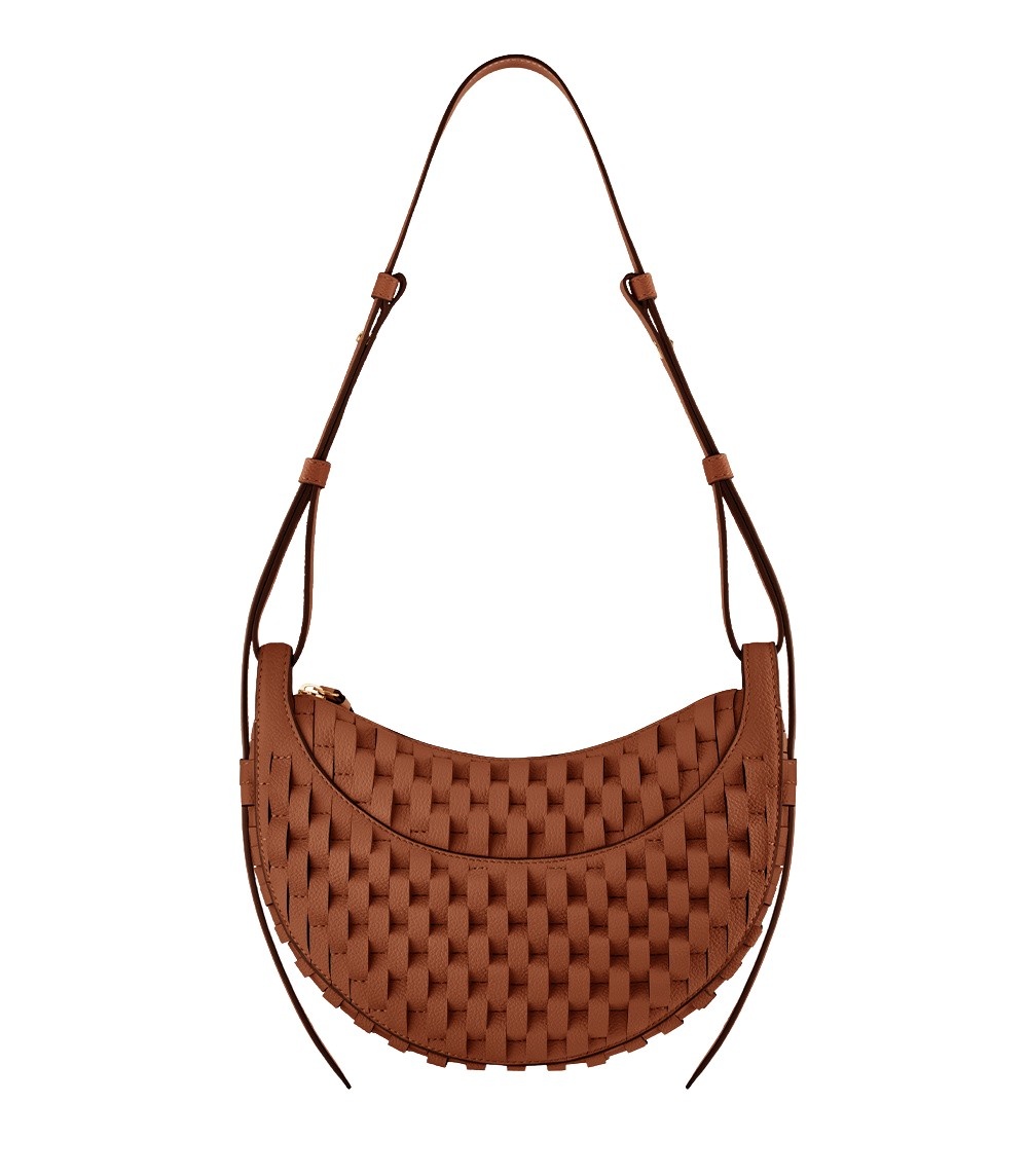 Polène Numéro Dix in Onda Cognac Numéro Dix in Onda Cognac - Shoulder & Crossbody Bags - Parisian Luxury Leather Bag at Luxury Shoes 