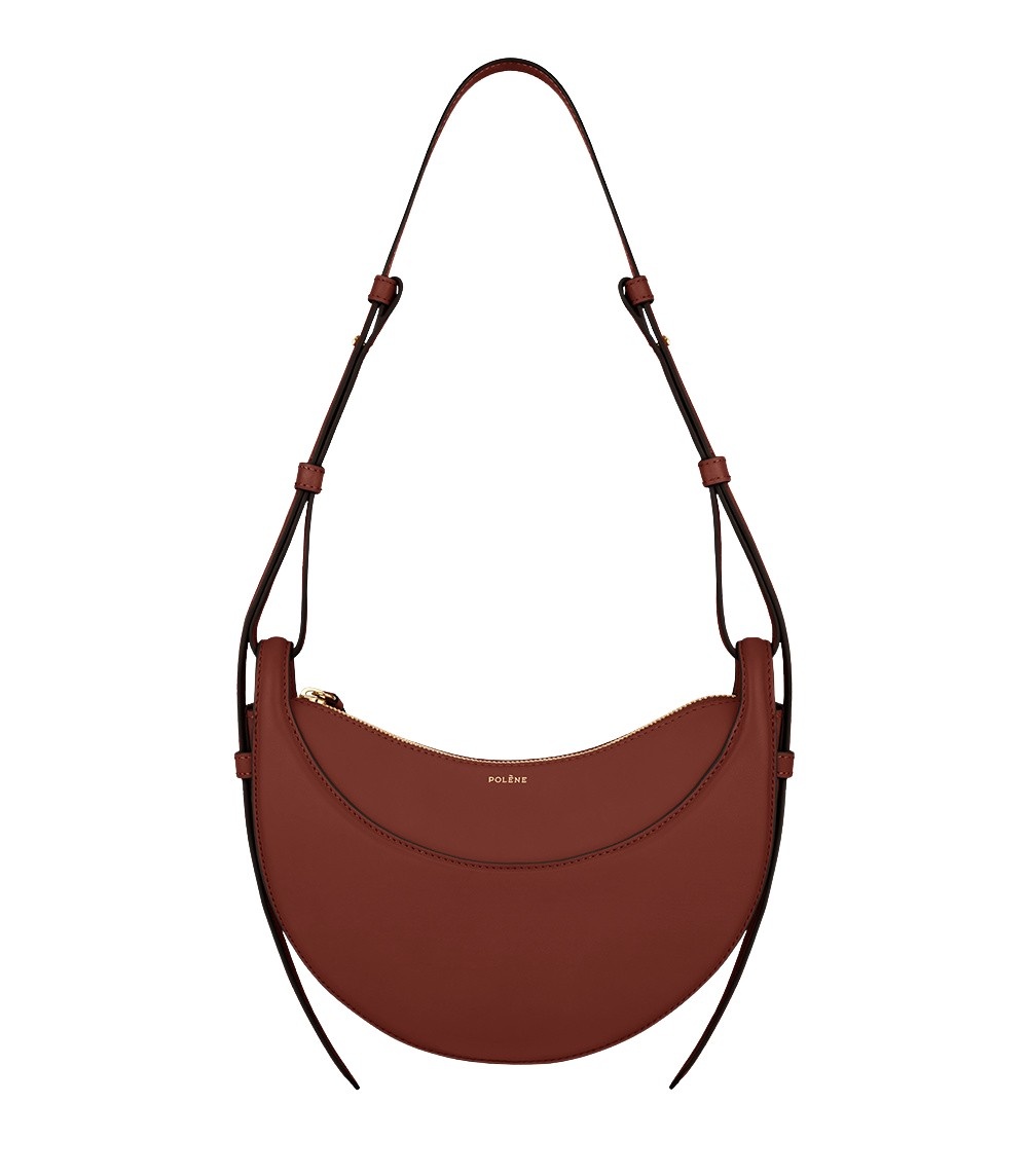 Polène Numéro Dix in Red Clay Numéro Dix in Red Clay - Shoulder & Crossbody Bags - Parisian Luxury Leather Bag at Luxury Shoes 