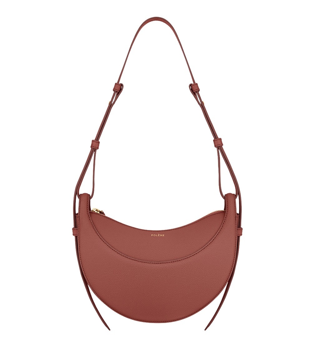 Polène Numéro Dix in Terracotta Numéro Dix in Terracotta - Shoulder & Crossbody Bags - Parisian Luxury Leather Bag at Luxury Shoes 