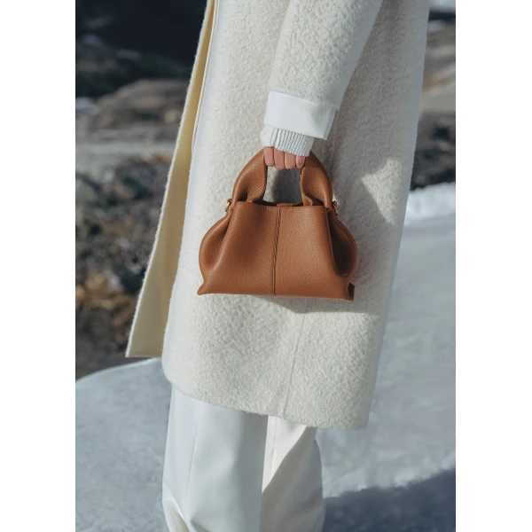 Polene Numéro Neuf Mini in Camel Bag, view 2