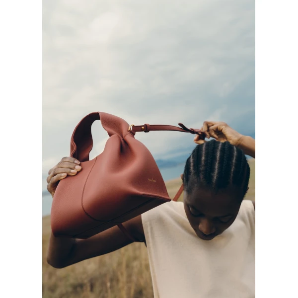 Polene Numéro Neuf Mini in Terracotta Bag, view 3